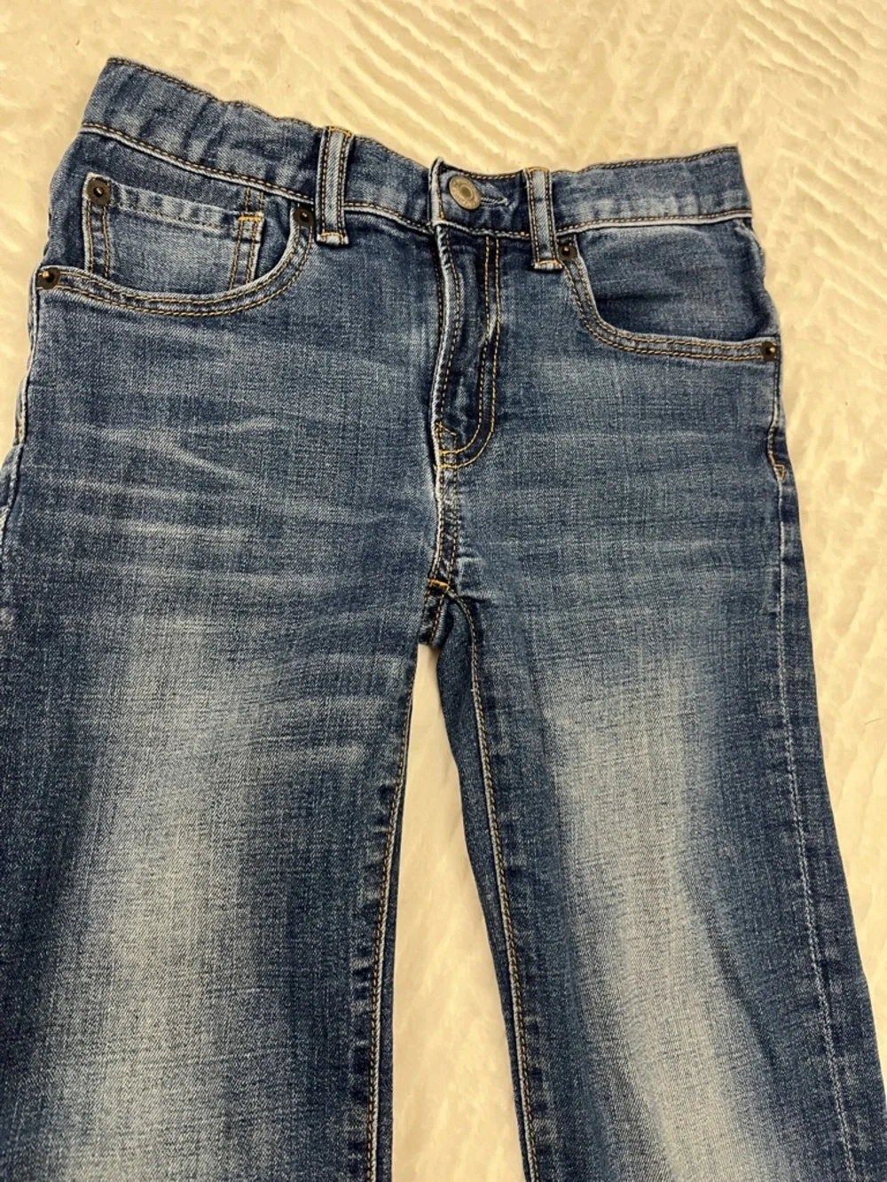 Girls Gap Classic Midwash Blue Straight Jeans Size 8 slide‎ closure